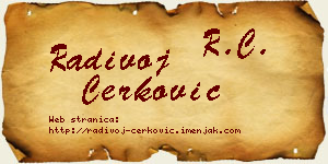 Radivoj Čerković vizit kartica